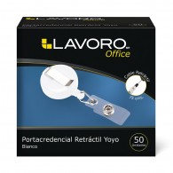 PORTACREDENCIAL RETRACTIL YOYO BLANCA