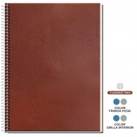 CUADERNO CARTA PUNTOS 7MM SUPERCLASS 3 MATERIAS LEATHER SKIN 120 HOJAS (DISEÑOS SURTIDOS)