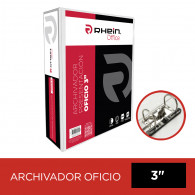ARCHIVADOR CATALOGO OFICIO 2 AROS 3.0 BLANCO CON FIJA PAPEL 750 HOJAS