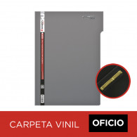 CARPETA VINIL FAST PIGMENTADA OFICIO GRIS CON ACCO CLIP