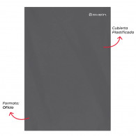 ARCHIVADOR PLASTIFICADO GRIS CON GUSANO