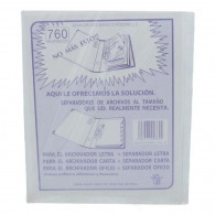 SEPARADOR CARTA 10 POSICIONES BLANCO