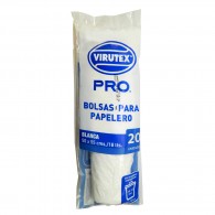BOLSA BASURA BLANCA ROLLO 50X55 20 UN