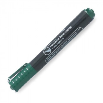 MARCADOR PERMANENTE FULTONS DESECHABLE VERDE PUNTA REDONDA