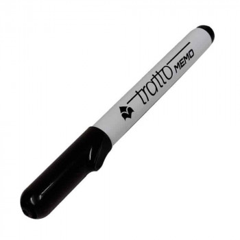 MARCADOR PIZARRA  DESECHABLE PUNTA REDONDA TRATTO NEGRO PAX