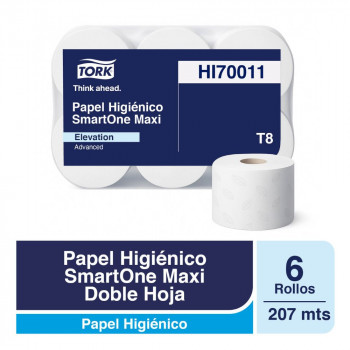 PAPEL HIGIENICO PREPICADO DOBLE HOJA 6 ROLLOS 207 MT