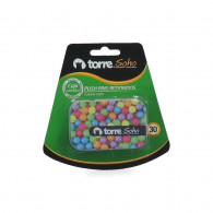CHINCHE PUSH PIN REDONDO COLORES NEON CAJA METALICA 30 UN