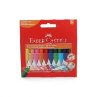 CRAYONES JUMBO GRIP TRIANGULAR BORRABLE 12 UNIDADES FABER-CASTELL
