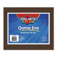 GOMA EVA CAFE 20 X 30 CM 10 HOJAS