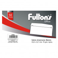 SOBRE AMERICANO BLANCO 80 GSM 50 UN