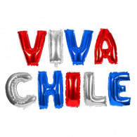 GLOBO METALICO 16" VIVA CHILE TRICOLOR