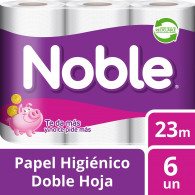 PAPEL HIGIENICO DOBLE HOJA 6 ROLLOS X 23 MT