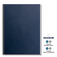 CUADERNO 1/2 OFICIO PUNTOS 5MM SUPERCLASS 3 MATERIAS LEATHER SKIN 120 HOJAS (DISEÑOS SURTIDOS)