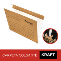 CARPETA COLGANTE FLEJE PLASTICO KRAFT STAND