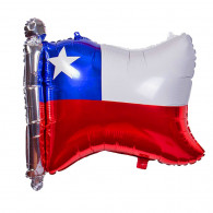GLOBO METALICO BANDERA CHILE 64X55 CM