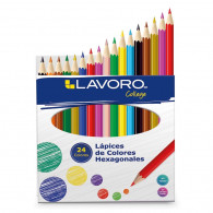 LAPICES DE COLOR LARGO HEXAGONALES 24 COLORES