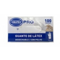 GUANTE DESECHABLE LATEX CON POLVO TALLA L 100 UN