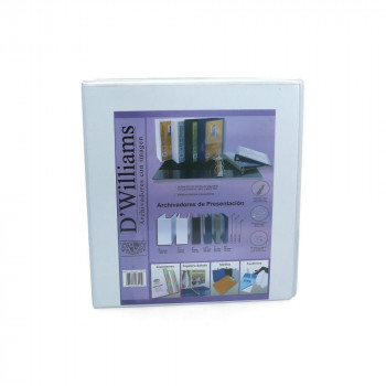 ARCHIVADOR CATÁLOGO A4 2 ANILLOS 2 PULGADAS PARA 520 HOJAS BLANCO D´WILLIAMS