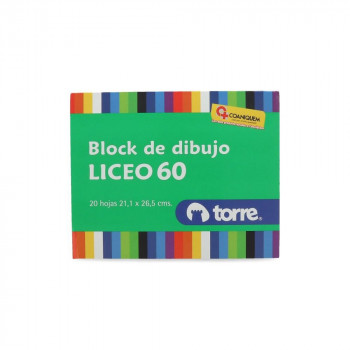 BLOCK DIBUJO LICEO N 60 20 HOJAS. DIS. IMAGINA TORRE
