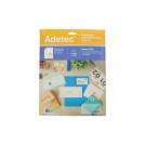 ETIQUETAS AUTOADHESIVAS LASER INK-JET  70X35 MM 50 HOJAS ADETEC