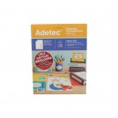 ETIQUETAS LASER-INKJET 06313 216X279MM BLANCO 25 UNIDADES ADETEC 