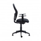SILLA ESCRITORIO Q3 ERGONOMICA RESPALDO ALTO CON BRAZO NEGRO