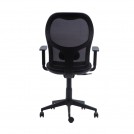 SILLA ESCRITORIO Q3 ERGONOMICA RESPALDO ALTO CON BRAZO NEGRO