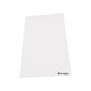 CARPETA CON ELASTICO POLIPROPILENO TRANSPARENTE BLANCO