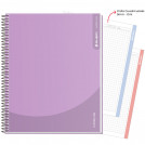 CUADERNO 1/2 OFICIO MATEMATICA 5 MM SUPERCLASS 3 MATERIAS WORKLINE FEMME 150 HOJAS (COLORES SURTIDOS PASTELES)