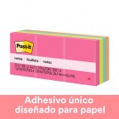 NOTA ADHESIVA 12 UN X 100 HOJAS 3.5 X 4.8 CM SURTIDO NEON 653