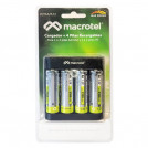 CARGADOR DE PILAS USB-C A USB-A AA/AAA/9V  x4 AA 2300Mah