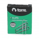 CLIPS Nº1 PUNTA REDONDA METÁLICO TAMAÑO 33 MM CAJA 100 UNIDADES  TORRE