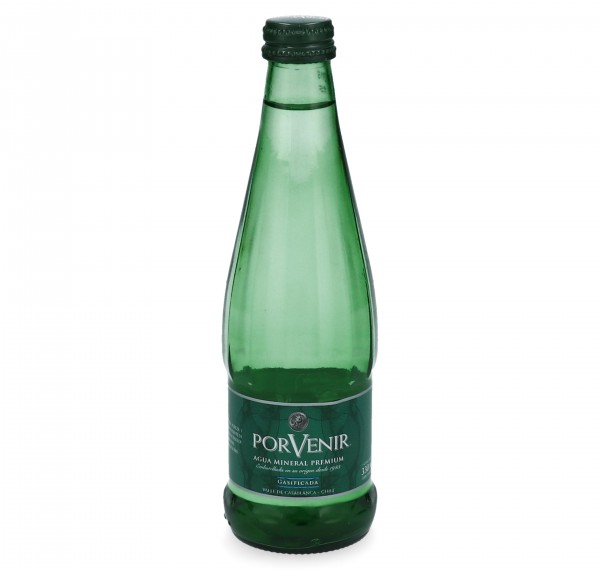 AGUA MINERAL CON GAS ENVASE DE VIDRIO 300 CC