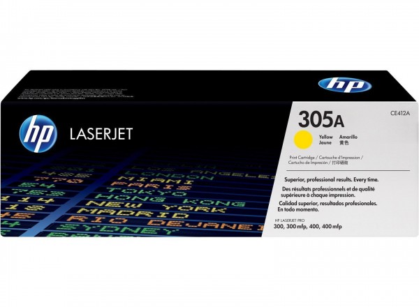 TONER CE412A 305A AMARILLO 2600 PAGINAS