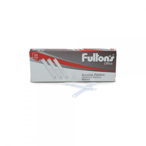 ACCO CLIP PLASTICO BLANCOS CAJA 50 UN