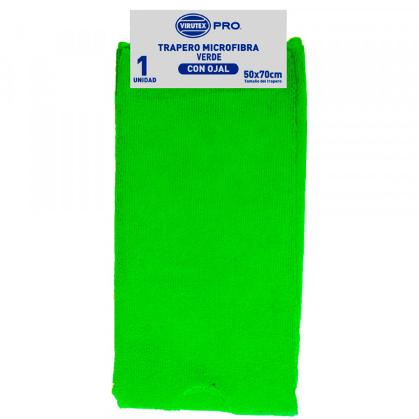 TRAPERO MICROFIBRA CON OJAL 50 X 70 VERDE
