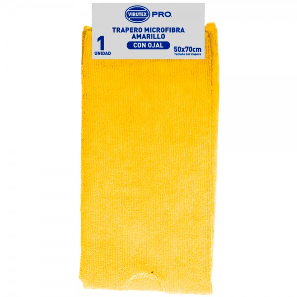 TRAPERO MICROFIBRA CON OJAL 50x70 CM AMARILLO