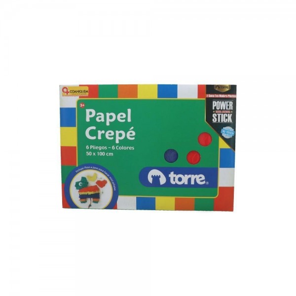 CARPETA CON PAPEL CREPE 6 PLIEGOS 6 COLORES