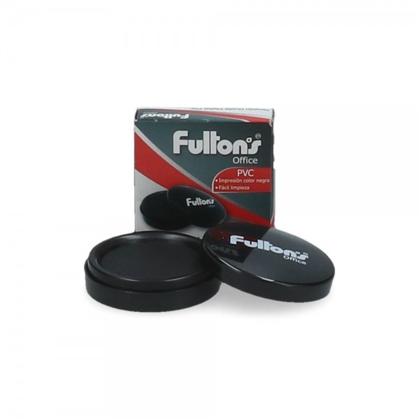 TAMPON CIRCULAR HUELLA DIGITAL NEGRO PVC
