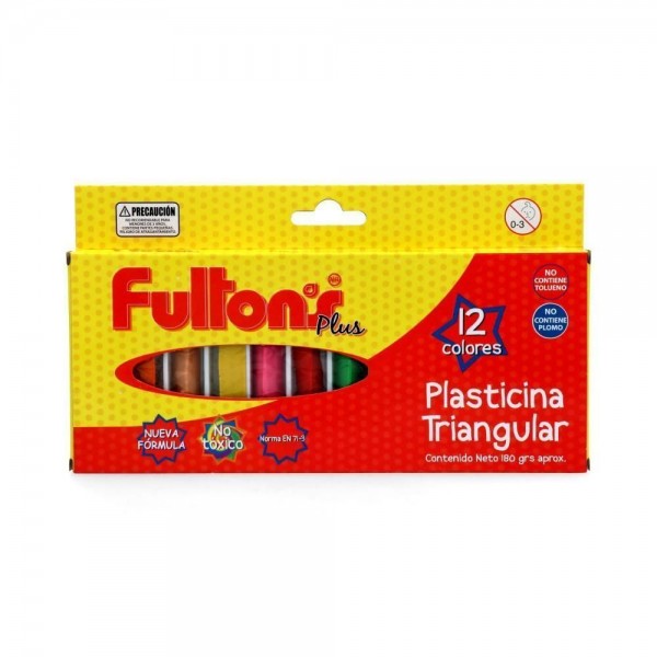 PLASTILINA 12 COLORES TRIANGULAR