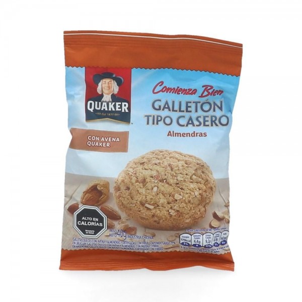 GALLETON 40 GR TIPO CASERO ALMENDRAS