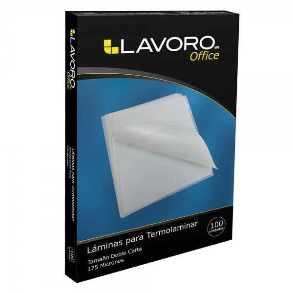 LAMINA TERMOLAMINADORA 229X445 MM DOBLE CARTA 175 MICRONES 100U