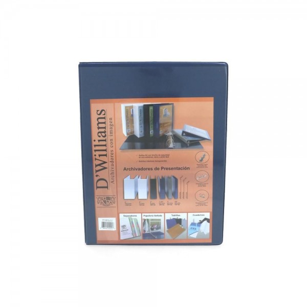 ARCHIVADOR CATALOGO OFICIO 2 AROS 1.0 AZUL