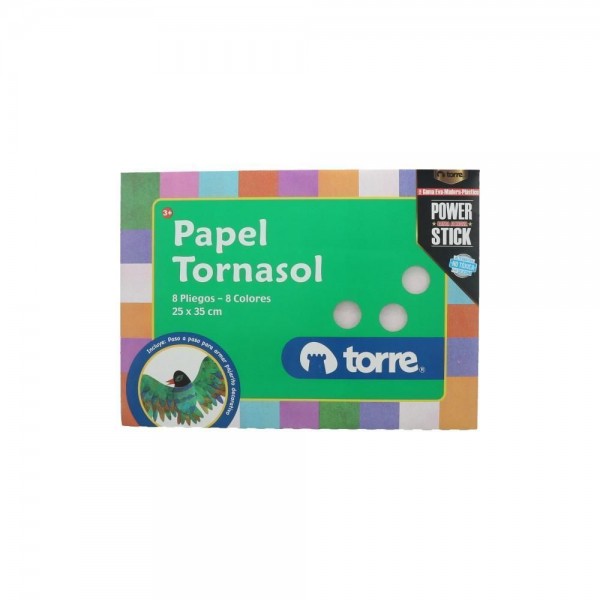 CARPETA CON PAPEL TORNASOL 8 PLIEGOS 8 COLORES 25X35 CM