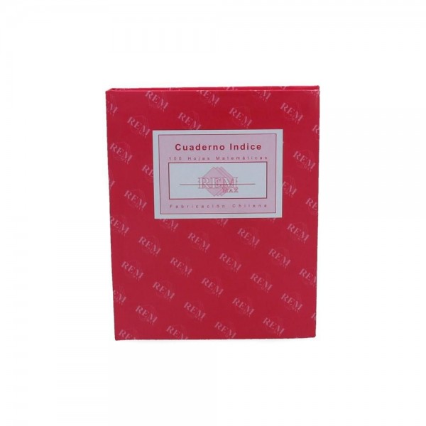CUADERNO INDICE ALFABETICO MATEMATICA 7 MM 100 HOJAS