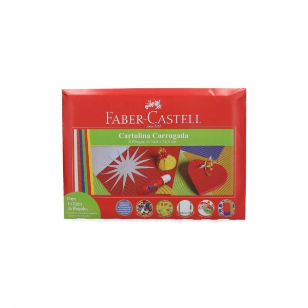 CARPETA CON PAPEL CARTON CORRUGADO 6 PLIEGOS 6 COLORES 24.8X34.6 CM