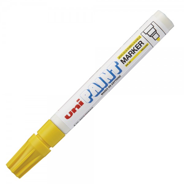 MARCADOR OLEO PERMANENTE PUNTA REDONDA AMARILLO PX 20