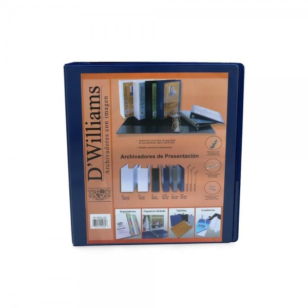ARCHIVADOR CATALOGO CARTA 3 AROS 1.0 AZUL