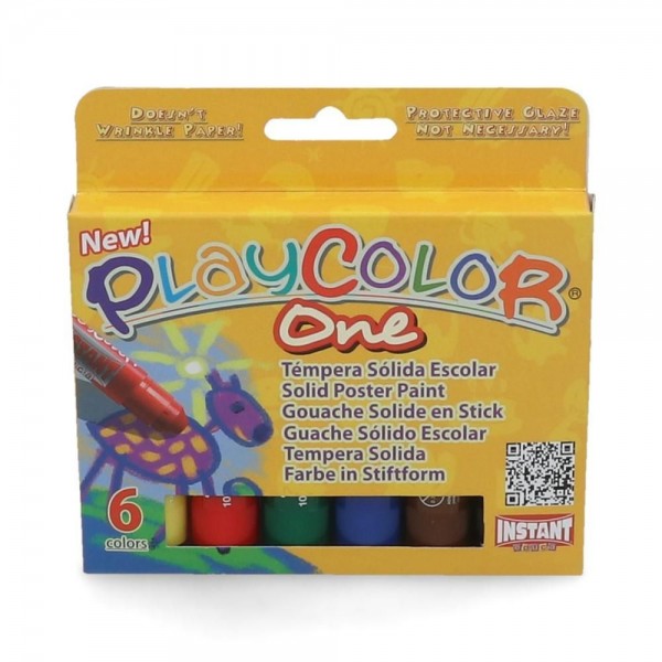 TEMPERA 6 COLORES SOLIDA PLAYCOLOR