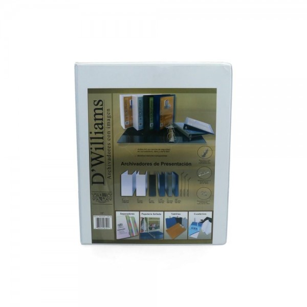 ARCHIVADOR CATALOGO A4 2 AROS 0.5 BLANCO 120 HOJAS